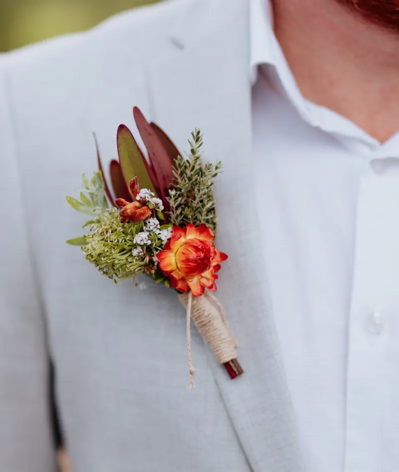 groom buttonhole wedding